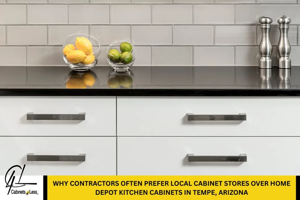 Why Contractors Often Prefer Local Cabinet Stores Over Home Depot Kitchen Cabinets in Tempe, Arizona