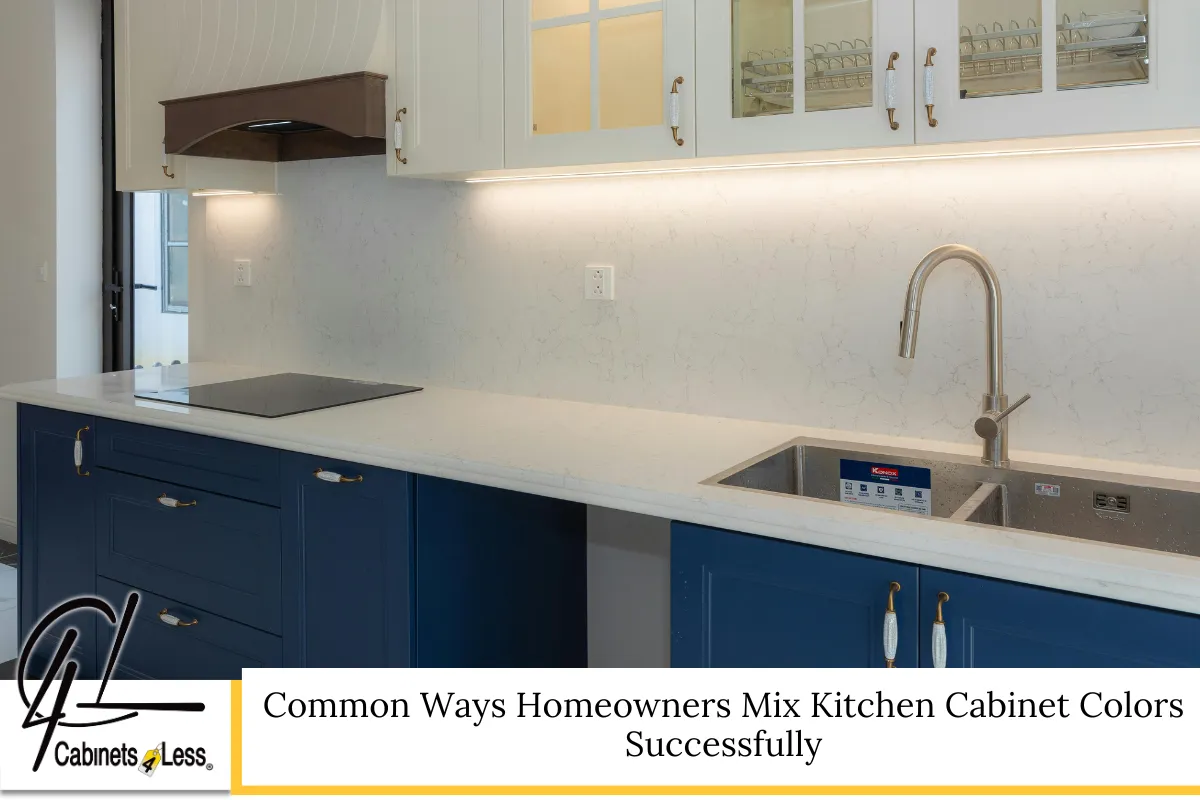 Common Ways Homeowners Mix Kitchen Cabinet Colors Successfully