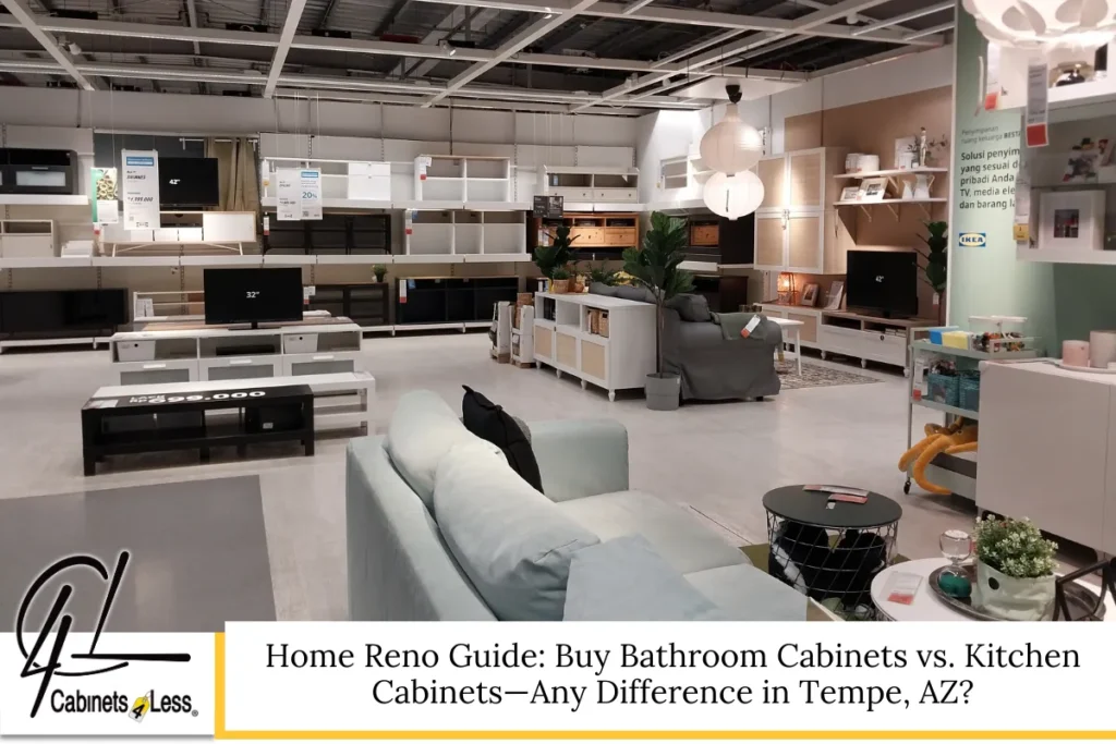 Home Reno Guide: Buy Bathroom Cabinets vs. Kitchen Cabinets—Any Difference in Tempe, AZ?